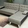 FINAL UNITS DARK GREY fabric Sofa Bed with Chaise and Cushions Image 4