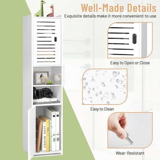 Bathroom Cabinet Floor Standing Waterproof Storage