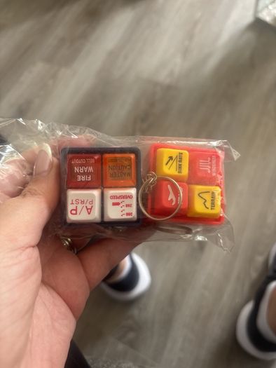Makes aeroplane and airport sounds