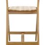 Nordic Oak Embrace Bar Stool with Curved Backrest and Armrests Image 9