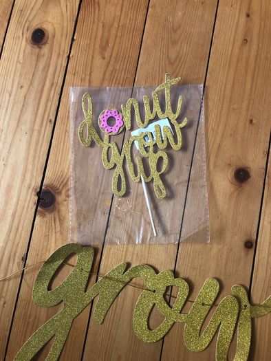 'Donut grow up' party decorations