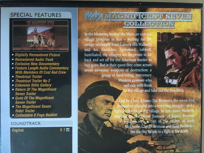 The Magnificent Seven Quadrilogy 1960-1972 (Yul Brynner, Eli Wallach, Steve McQueen, Charles Bronson, Robert Vaughan, George Kennedy & Lee Van Cleef) [4xMovie DVD]