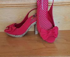 Red slingback sandal