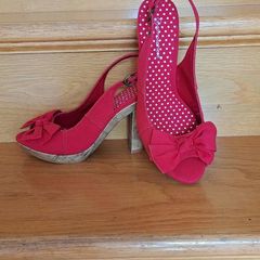 Red slingback sandal