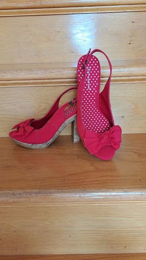 Red slingback sandal