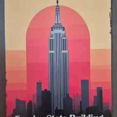 Vintage Style  Metal Sign. Empire State Building.