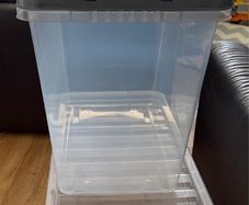 Plastic storage boxes