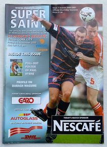 2000 St. Patrick's Athletics v Cork City - League of Ireland Premier Division Programme