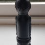 Vintage miniature "VUDU" bottle made of opaque black glass. Image 6