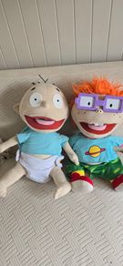 tommy and chuckie jumbo 24" rugrats plush dolls