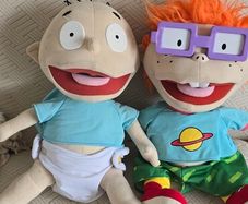 tommy and chuckie jumbo 24" rugrats plush dolls