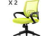 2Pcs/Set Office Chair Ergonomic Gaming Chair No Headrest Racing-Style