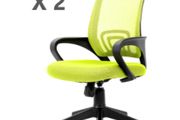 2Pcs/Set Office Chair Ergonomic Gaming Chair No Headrest Racing-Style