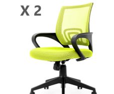 2Pcs/Set Office Chair Ergonomic Gaming Chair No Headrest Racing-Style