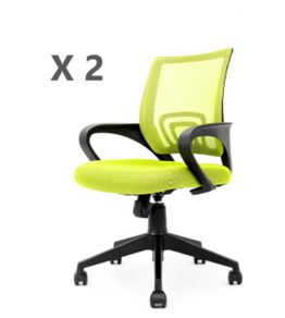 2Pcs/Set Office Chair Ergonomic Gaming Chair No Headrest Racing-Style