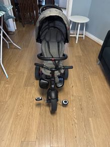 Qplay Tricycle with Parent Handle and Canopy Excellent Condition