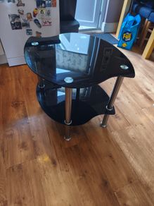 Glass coffee table