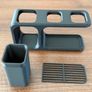 3D Printed Electric Toothbrush Holder, Black Bathroom Organiser, 2 Toothbrushes & Toothpaste Image 2