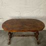 Victorian Burr Walnut Stretcher Table. Image 2