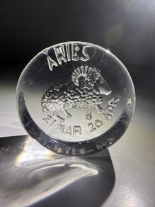 Dartington - Aries Zodiac - Paperweight