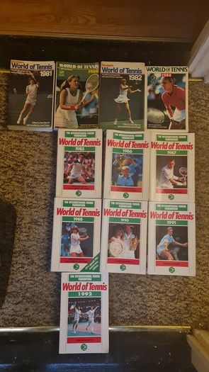 Tennis books ,11 books ranging from 1981-1992