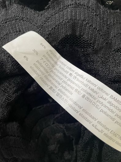 Stradivarius black lace crop top size 14