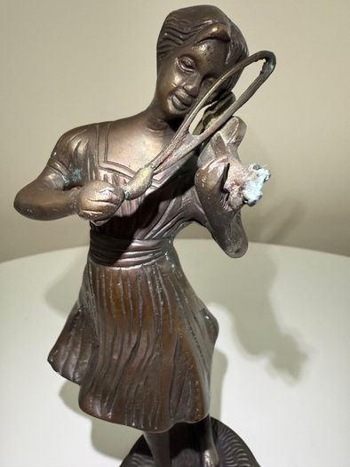 Art Nouveau Style Violinist Figure