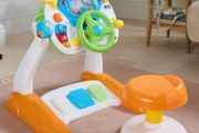 Big Steps Play Interactive Driving Simulator Steering Wheel Playset with Pedals