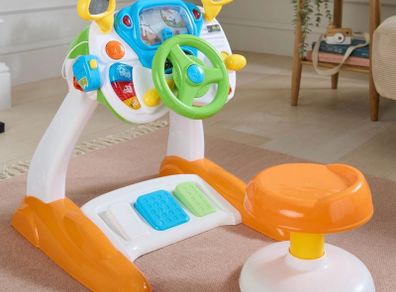 Big Steps Play Interactive Driving Simulator Steering Wheel Playset with Pedals