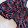 Navy Polka Dot Mini Dress with Bows - Size 6 Image 2