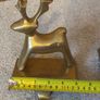 Vintage Brass Reindeer Christmas Stocking Holders Image 6