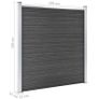 Fence Panel WPC 180x186 cm Black Image 9