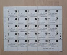 BRITISH 1st Class Stamps (Sheet of 25, Sir Rowland Hill, Royal Society of Arts 2004)