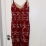 New Look Premium Red Nude Lace Midi Dress Image 2