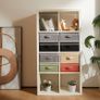 Foldable Clothing Storage Basket case with Handle for Closet, Bedroom, Home, 33.5L x 31.75W x 17.5H cm 4 mixed colors Image 2