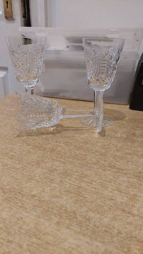 Vintage Watford crystal sherry/port Glasses
