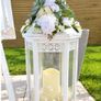 Elegant Wedding Welcome Display, Ornate Sign, Easel, Floral Lantern & Battery Candle Image 2