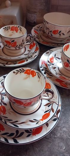 Art Deco Hand Painted Ivery Ware Tea Set