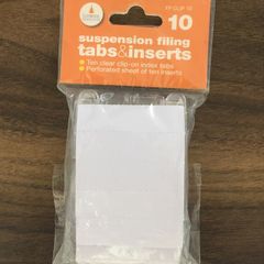 Suspension Tabs & Inserts - Unopened Pack