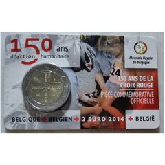 Belgium 2 Euro Brilliant Uncirculated Coin 2014 - Red Cross
