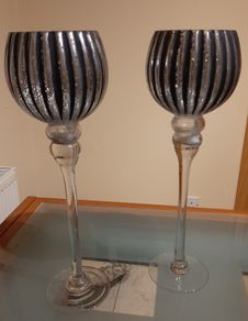Tall Glass Candle Holders