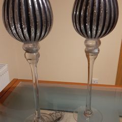 Tall Glass Candle Holders