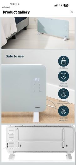 Electric heater (you can connect to your phone app and turn on or off when not at home)