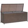 Garden Storage Box Brown 120x50x60 cm Poly Rattan Image 4