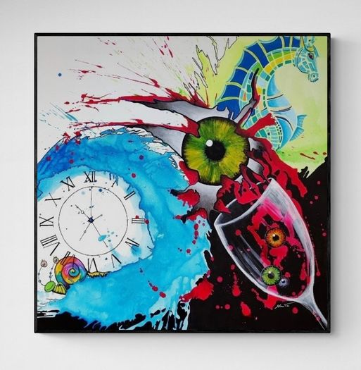Original hand paint picture, acrylic painting by Strzala