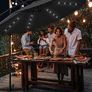 Aluminium LED Solar Cantilever Parasol, Diameter 300 cm, Sun Umbrella with Crank and On/Off Switch, Garden Parasol with UV Protection, Sun Shade with Stand, Market Umbrella, Waterproof Image 7