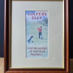 Vintage Golf Wall Art   Golfers Diet   Framed