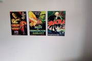 Dracula, Frankenstein, The Mummy vintage movie posters