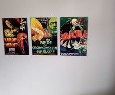 Dracula, Frankenstein, The Mummy vintage movie posters