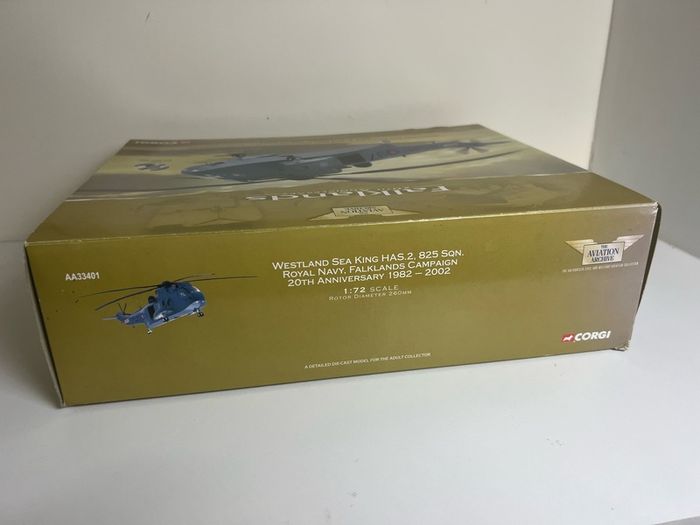 Corgi 1/72 Westland Sea King HAS2 825 NAS Falklands War 20th Anniversary AA33401 Diecast Model Helicopter Plane